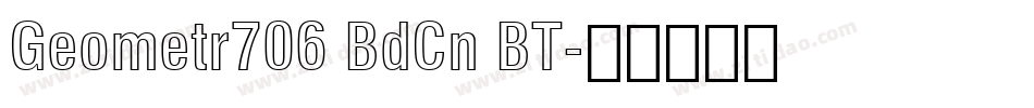 Geometr706 BdCn BT字体转换
